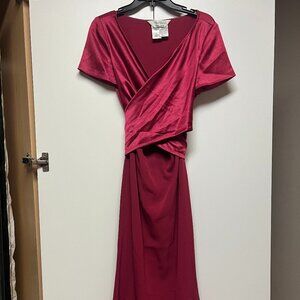 Max Mara Burgundy Tie Front Dress